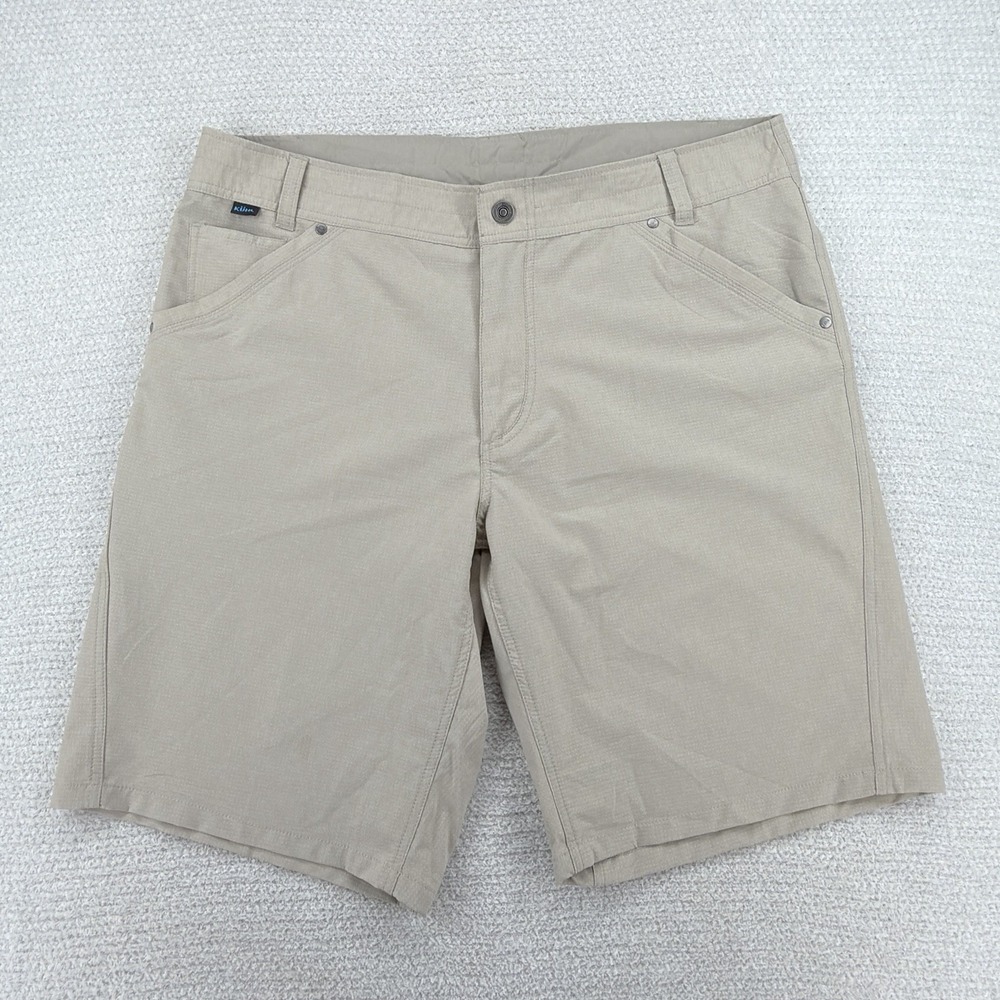 Kuhl Vortex Shorts Mens 38 Beige Hiking Outdoor Trail Stretch Performance